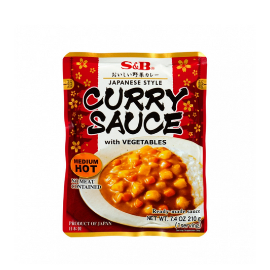 S&B Curry Sauce w/Veg (Medium Hot) - 210g