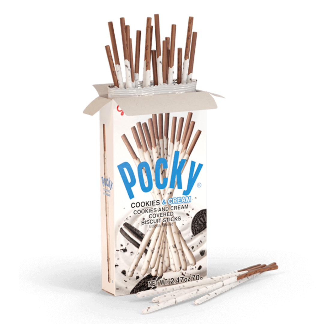 GLICO Pocky Cookies & Cream Biscuit Sticks 70g GLICO Pocky Cookies & Cream Biscuit Sticks 70g