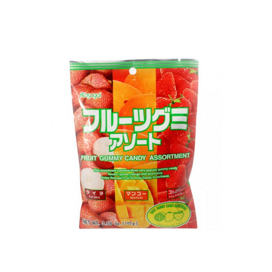 KASUGAI Gummy Candy Fruit Assort - 102g