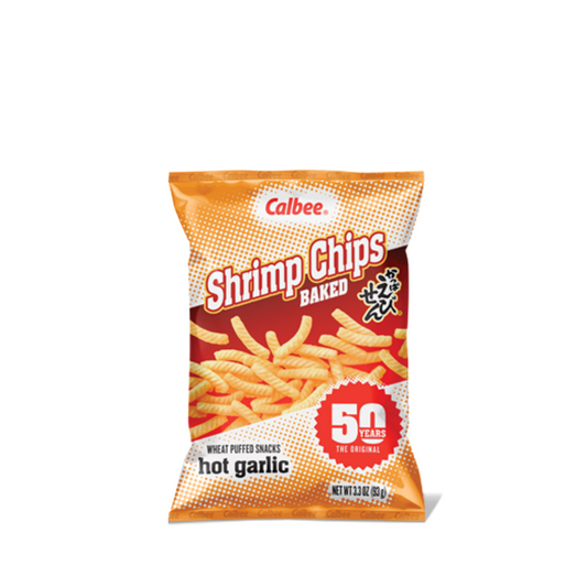 CALBEE Baked Shrimp Chips Hot Garlic - 93g