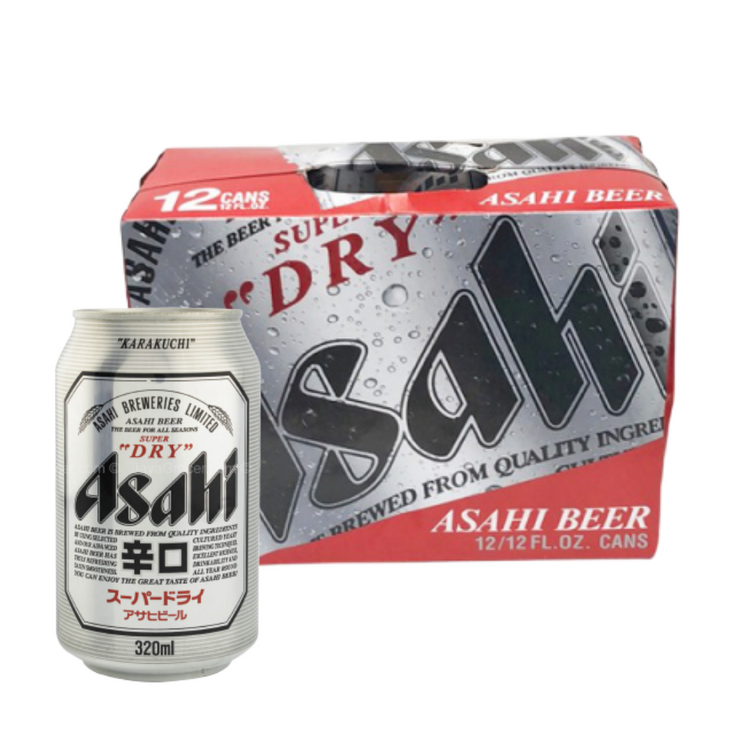 ASAHI Super Dry Beer 355ml Can - 12PK