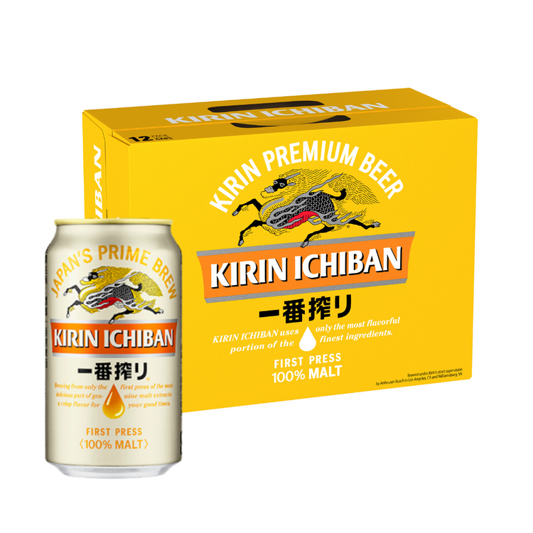 KIRIN Ichiban Beer 355ml Can - 12PK