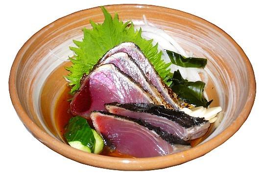 Seasoned & Seared Bonito Sashimi (Katsuo Tataki)