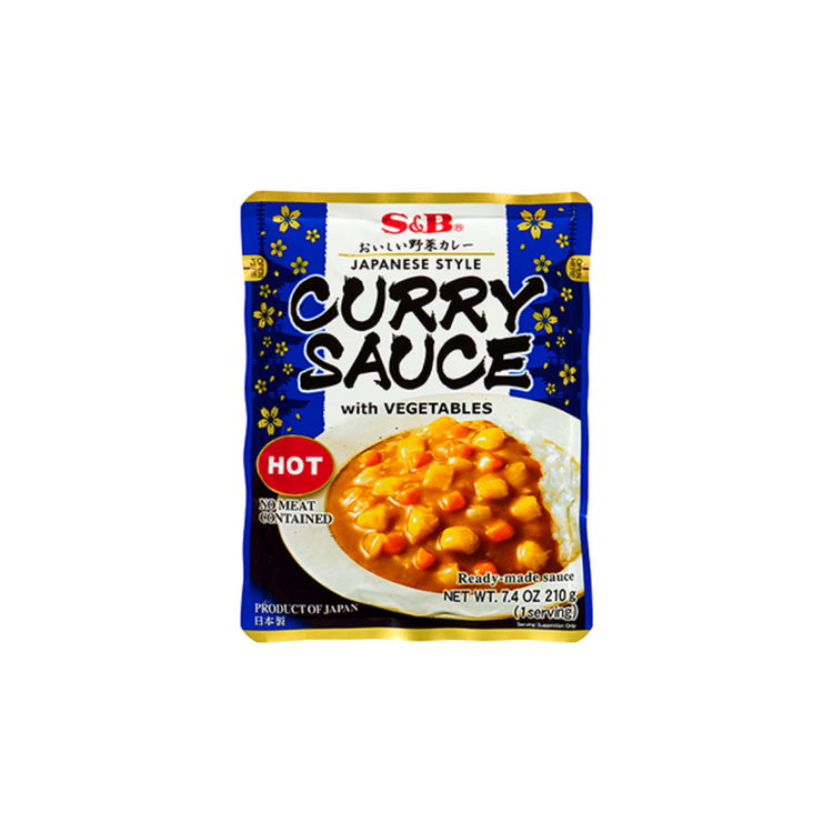 S&B Curry Sauce w/Veg (Hot) - 210g