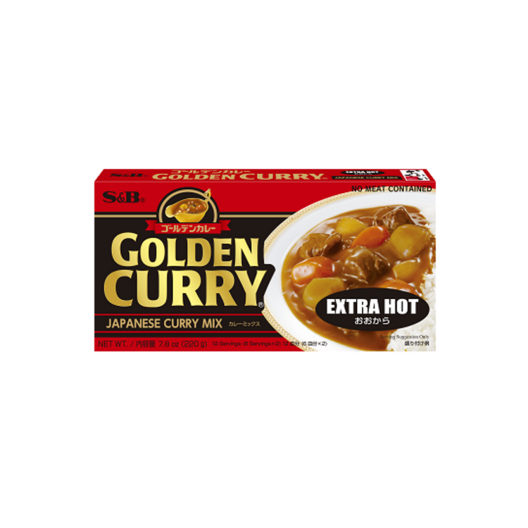 S&B Golden Curry Mix (Extra Hot) - 220G